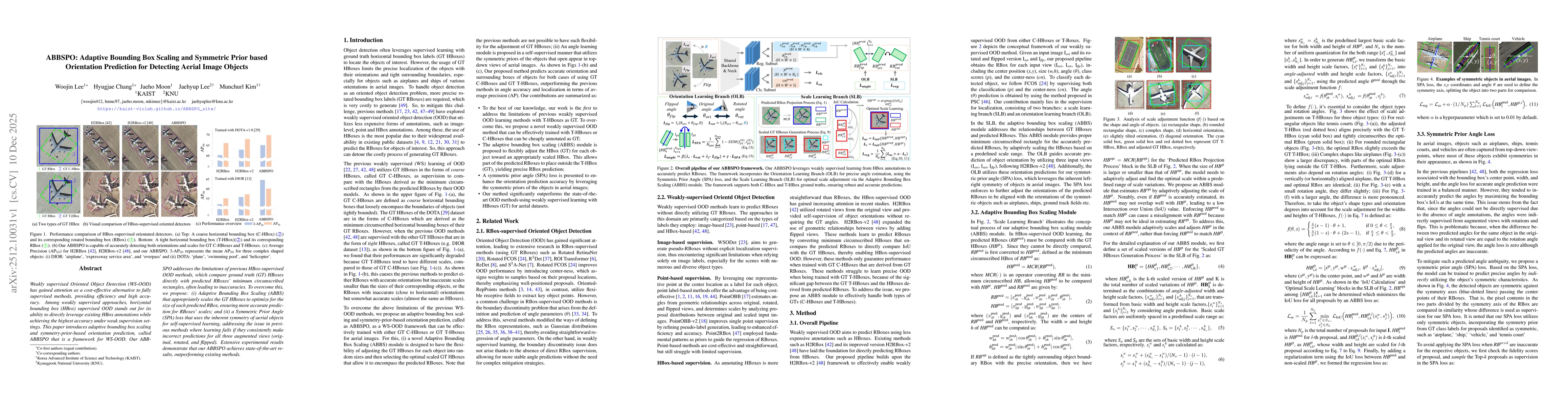 Thumbnail for ABBSPO: Adaptive Bounding Box Scaling and Symmetric Prior based Orientation Prediction for Detecting Aerial Image Objects