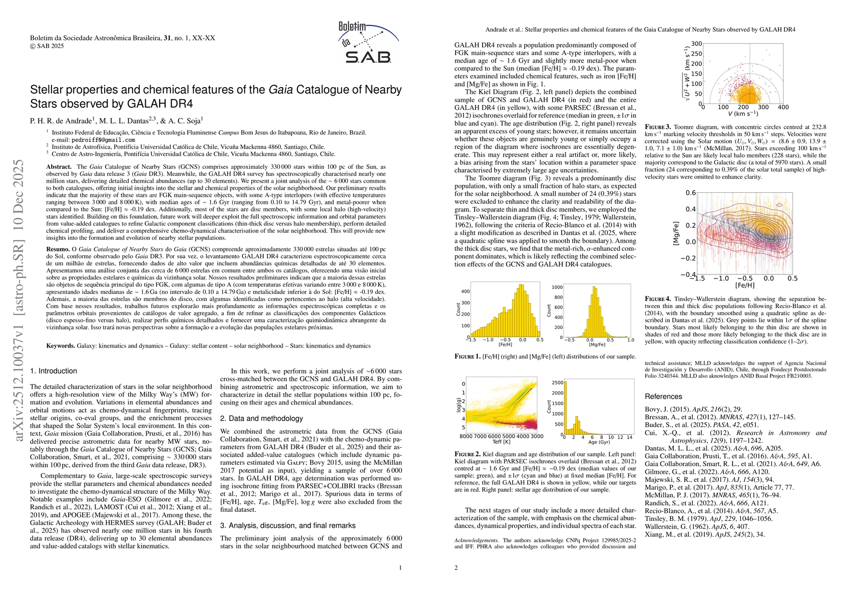 Thumbnail for Stellar properties and chemical features of the Gaia Catalogue of Nearby Stars observed by GALAH DR4