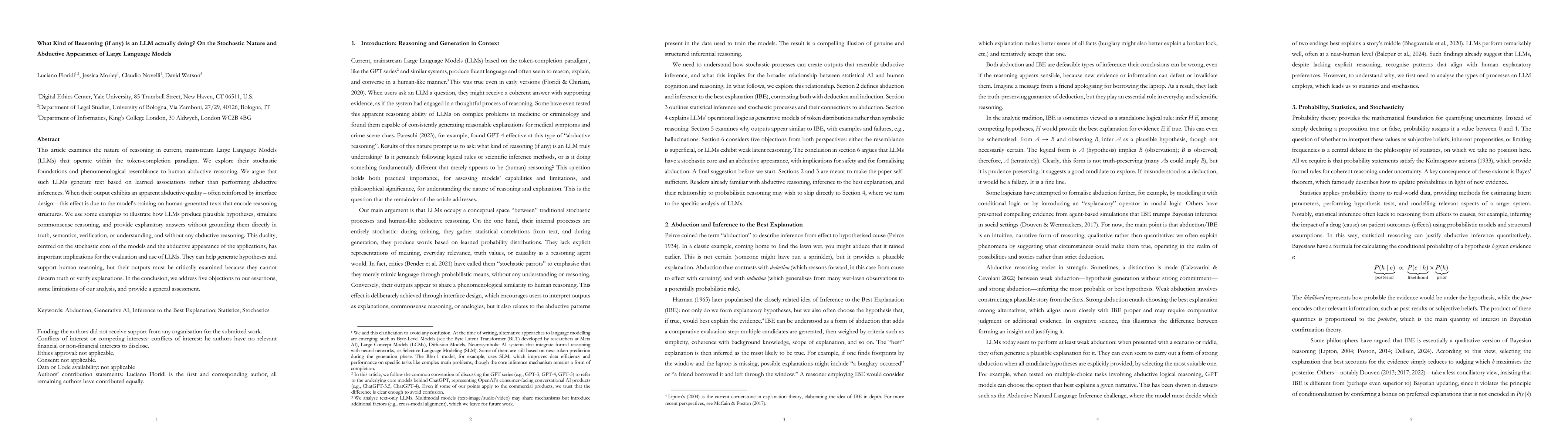 Thumbnail for What Kind of Reasoning (if any) is an LLM actually doing? On the Stochastic Nature and Abductive Appearance of Large Language Models
