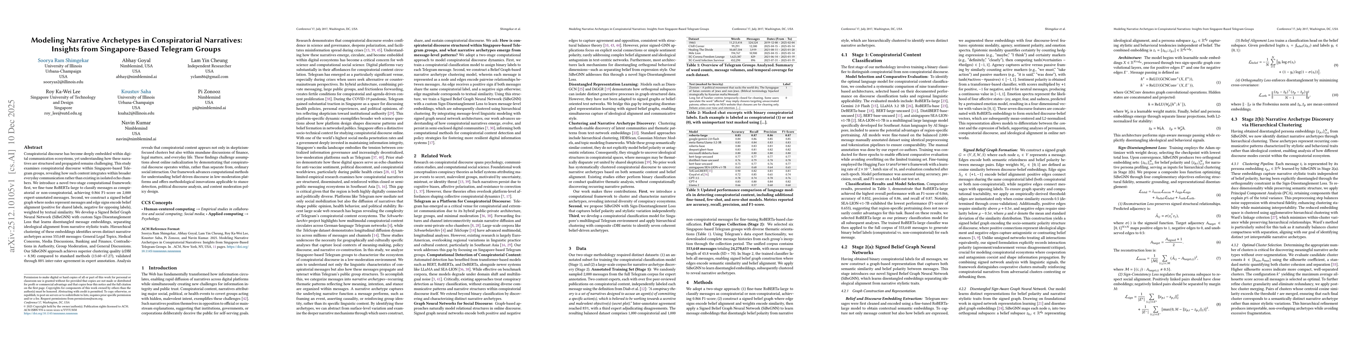 Thumbnail for Modeling Narrative Archetypes in Conspiratorial Narratives: Insights from Singapore-Based Telegram Groups
