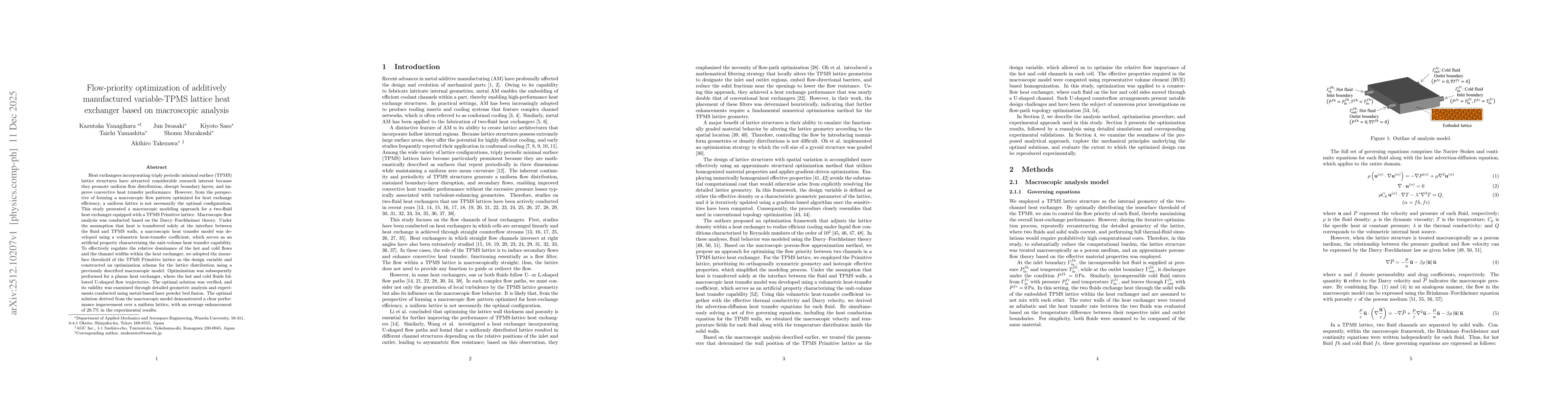 Thumbnail for Flow-priority optimization of additively manufactured variable-TPMS lattice heat exchanger based on macroscopic analysis