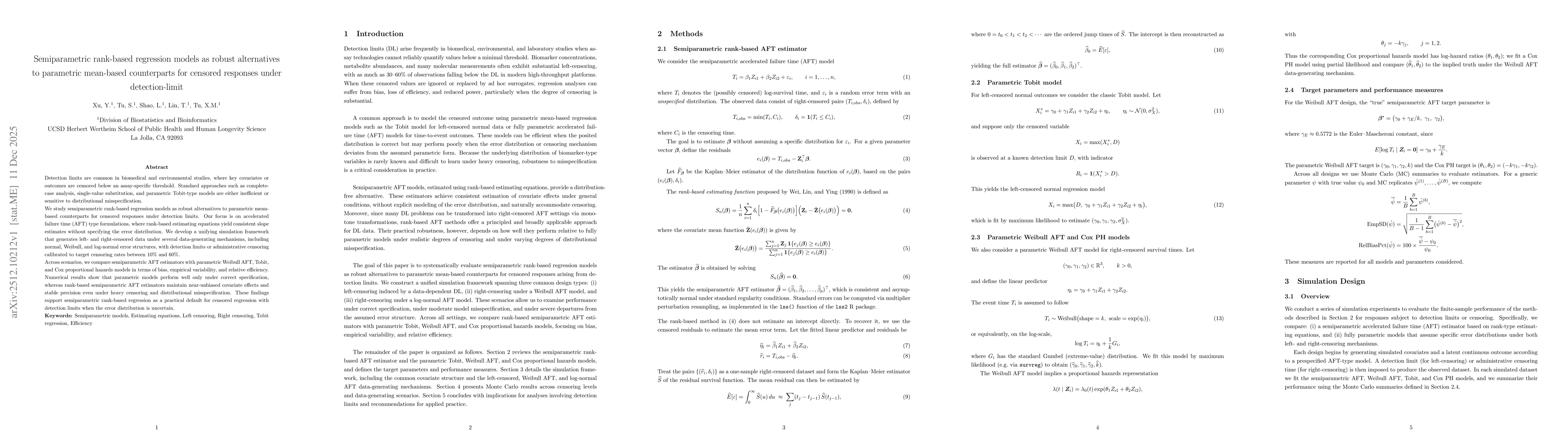 Thumbnail for Semiparametric rank-based regression models as robust alternatives to parametric mean-based counterparts for censored responses under detection-limit