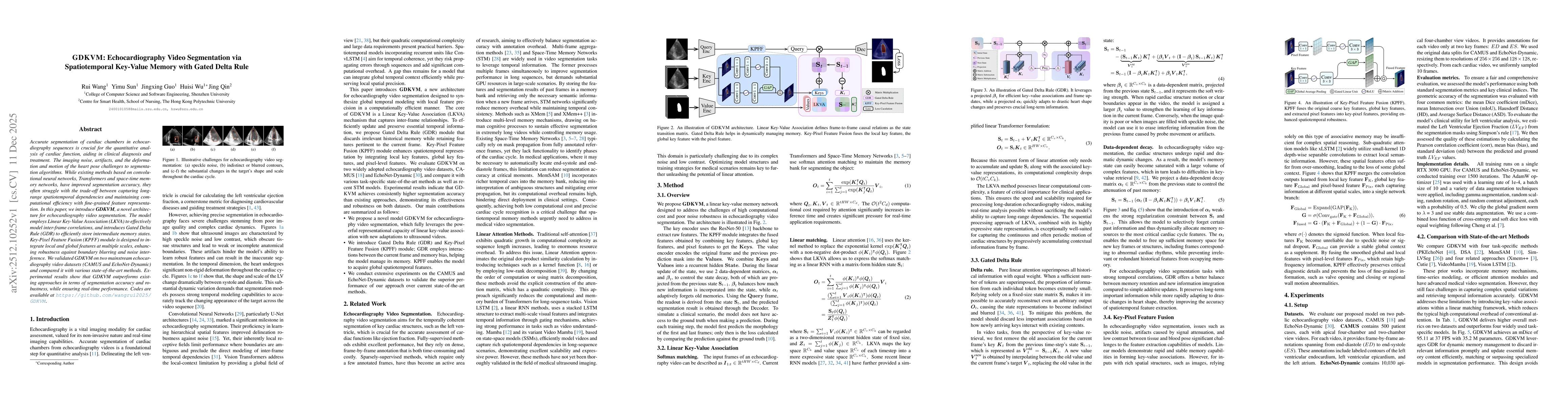 Thumbnail for GDKVM: Echocardiography Video Segmentation via Spatiotemporal Key-Value Memory with Gated Delta Rule