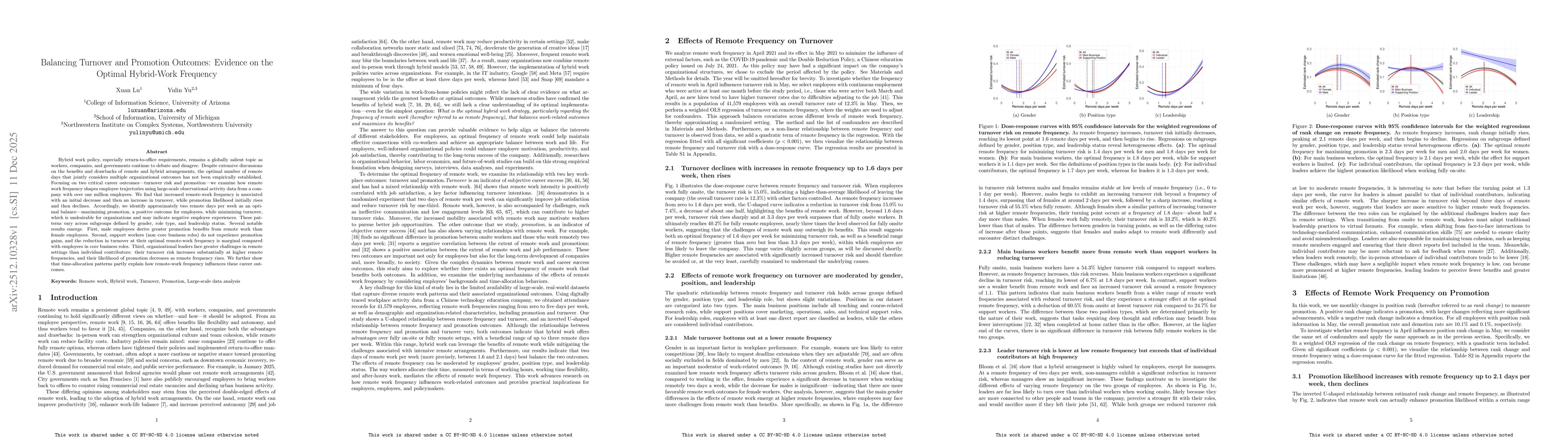 Thumbnail for Balancing Turnover and Promotion Outcomes: Evidence on the Optimal Hybrid-Work Frequency