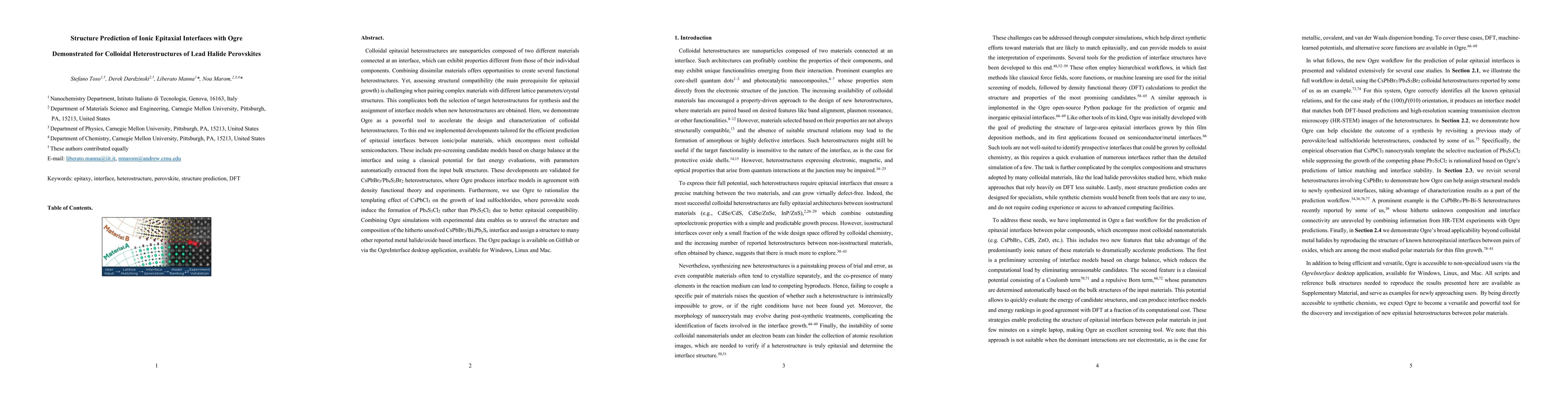 Thumbnail for Structure Prediction of Ionic Epitaxial Interfaces with Ogre Demonstrated for Colloidal Heterostructures of Lead Halide Perovskites
