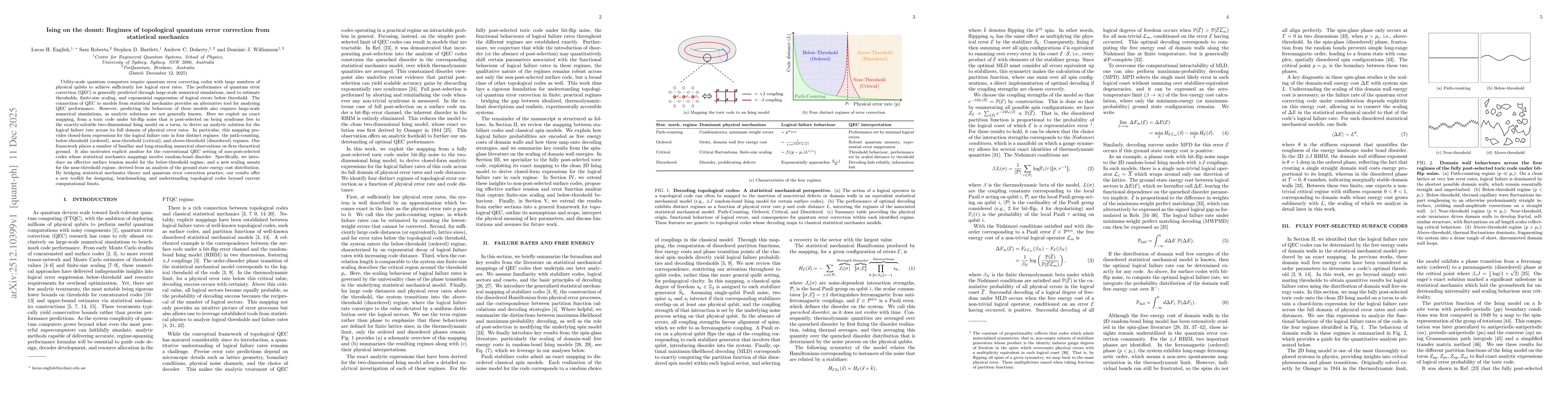 Thumbnail for Ising on the donut: Regimes of topological quantum error correction from statistical mechanics