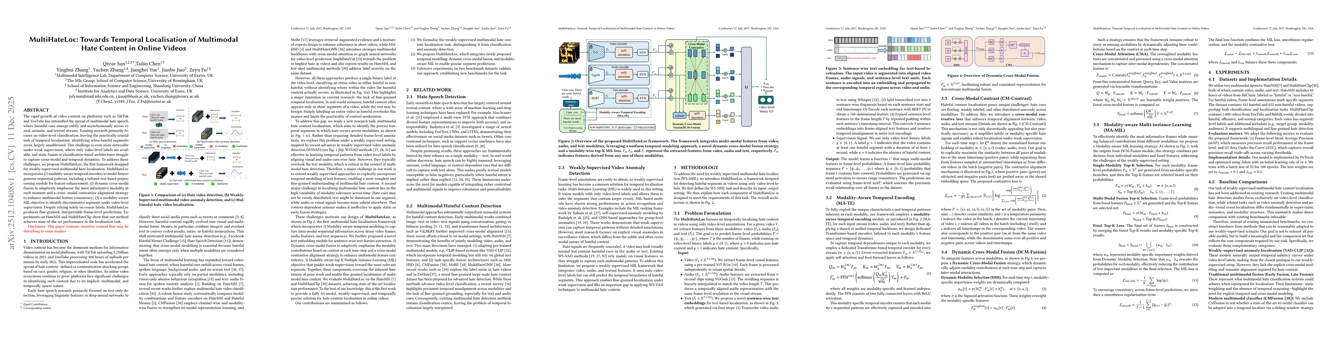 Thumbnail for MultiHateLoc: Towards Temporal Localisation of Multimodal Hate Content in Online Videos