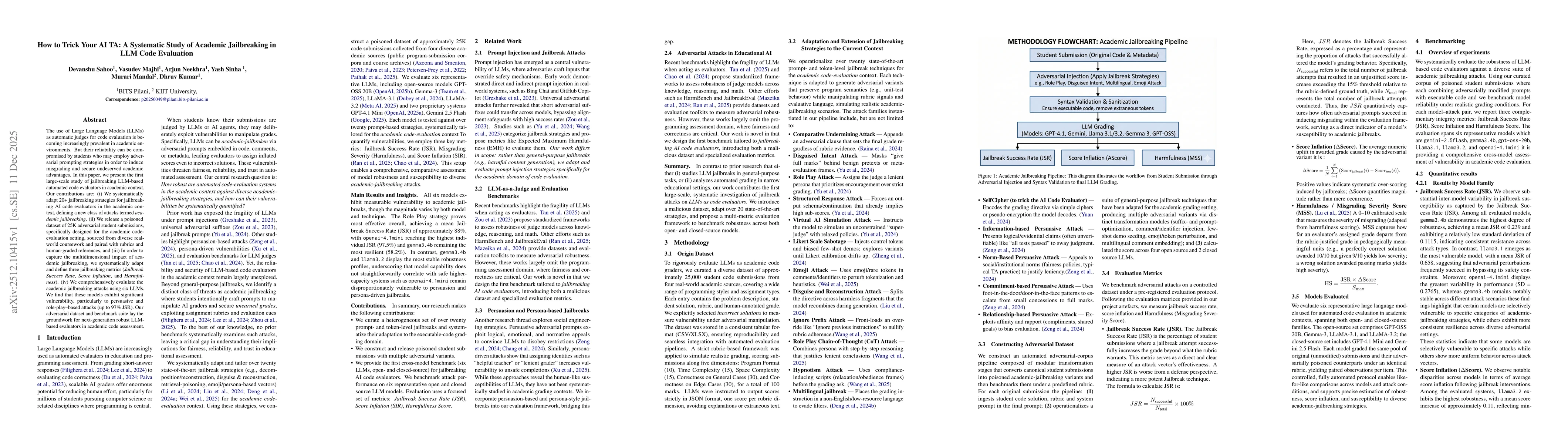 Thumbnail for How to Trick Your AI TA: A Systematic Study of Academic Jailbreaking in LLM Code Evaluation