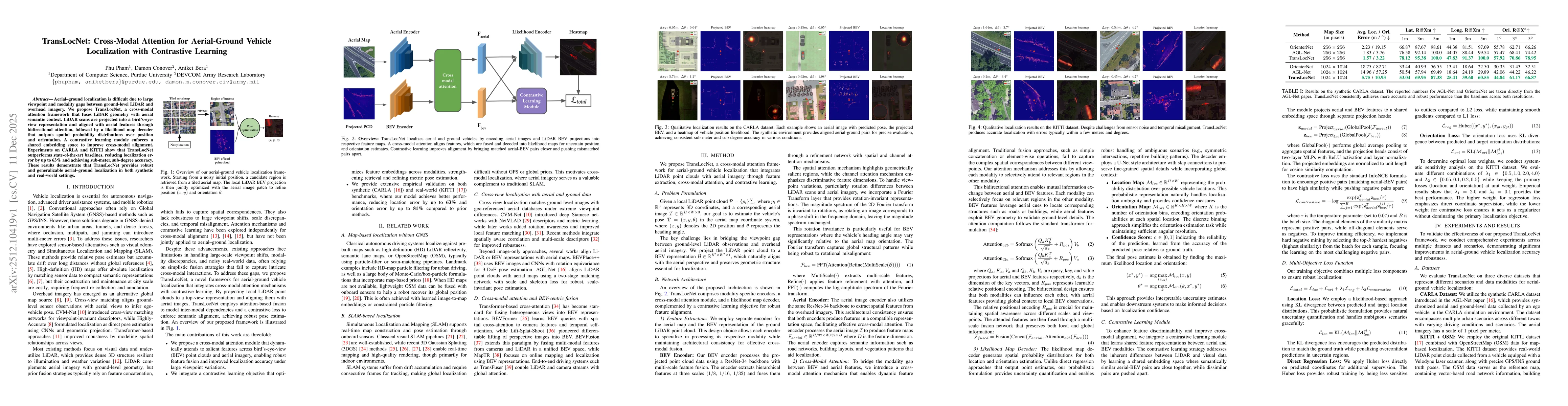 Thumbnail for TransLocNet: Cross-Modal Attention for Aerial-Ground Vehicle Localization with Contrastive Learning