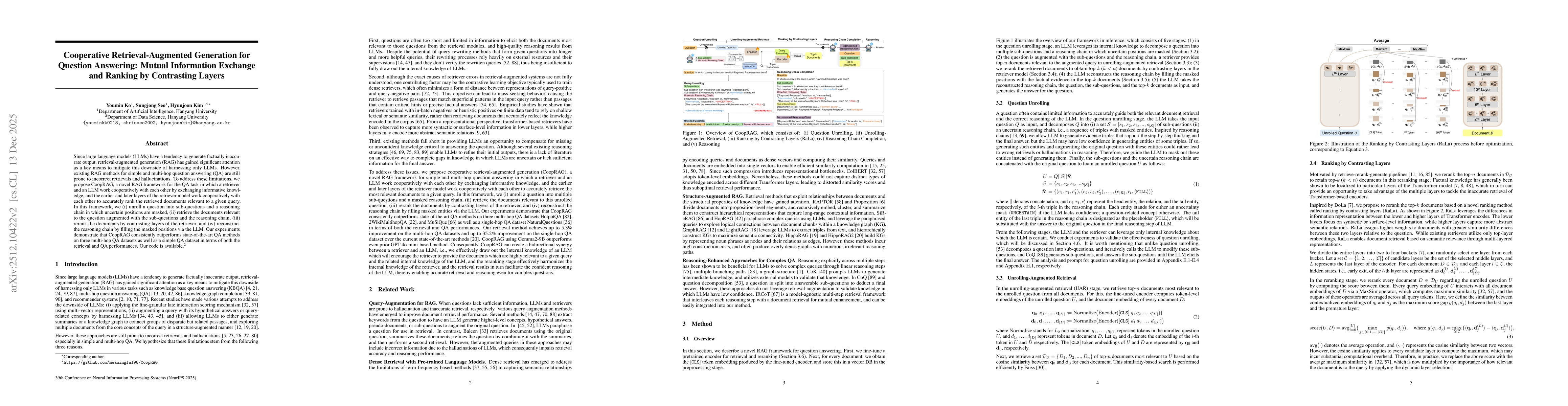 Thumbnail for Cooperative Retrieval-Augmented Generation for Question Answering: Mutual Information Exchange and Ranking by Contrasting Layers