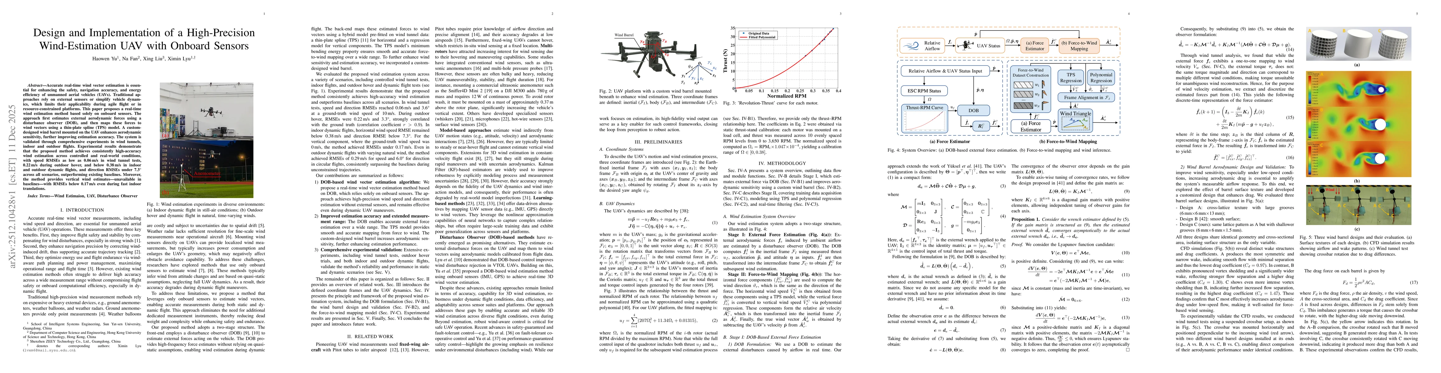 Thumbnail for Design and Implementation of a High-Precision Wind-Estimation UAV with Onboard Sensors