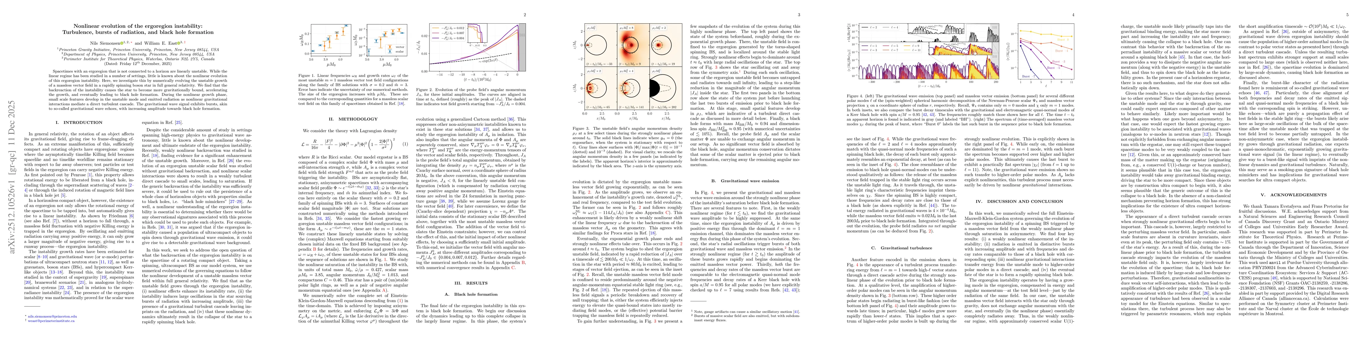 Thumbnail for Nonlinear evolution of the ergoregion instability: Turbulence, bursts of radiation, and black hole formation