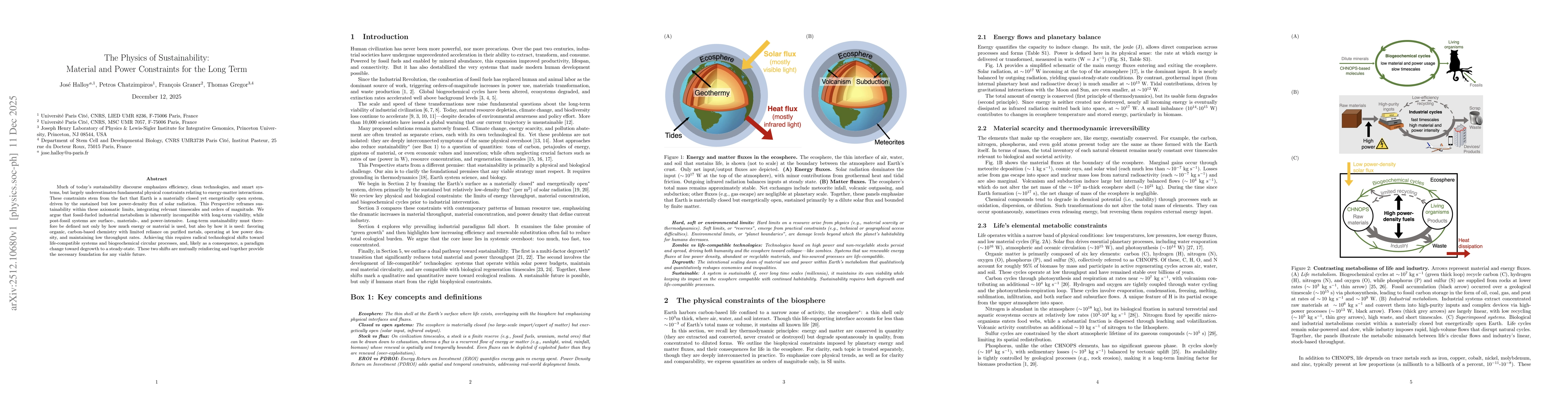 Thumbnail for The Physics of Sustainability: Material and Power Constraints for the Long Term