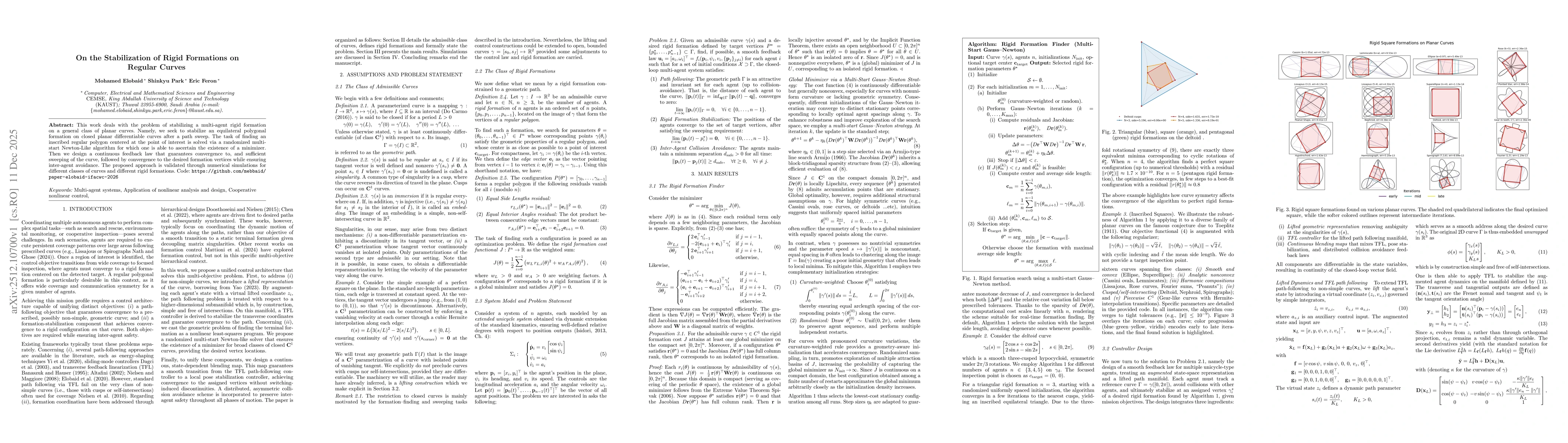 Thumbnail for On the Stabilization of Rigid Formations on Regular Curves