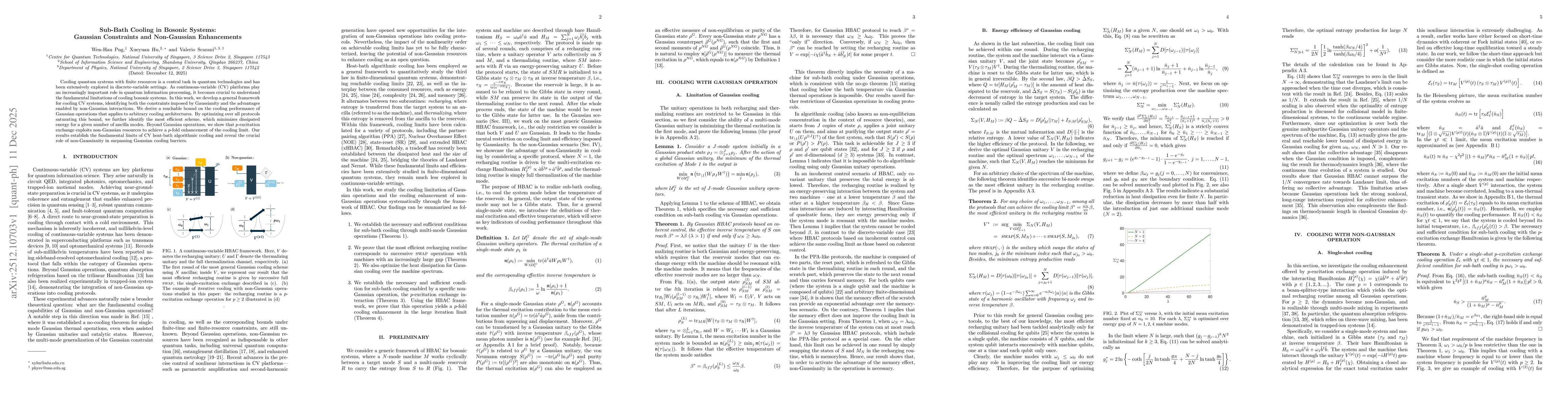 Thumbnail for Sub-Bath Cooling in Bosonic Systems: Gaussian Constraints and Non-Gaussian Enhancements