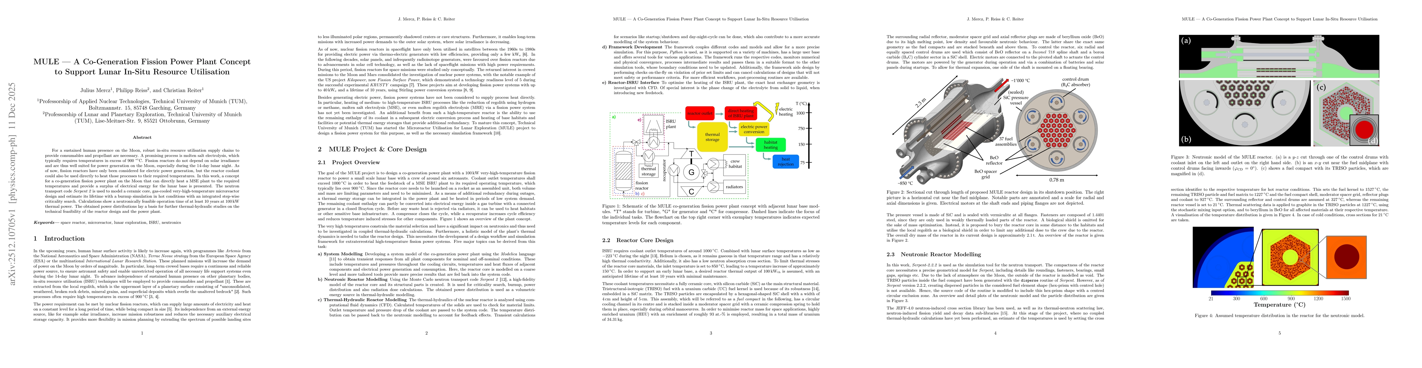Thumbnail for MULE - A Co-Generation Fission Power Plant Concept to Support Lunar In-Situ Resource Utilisation