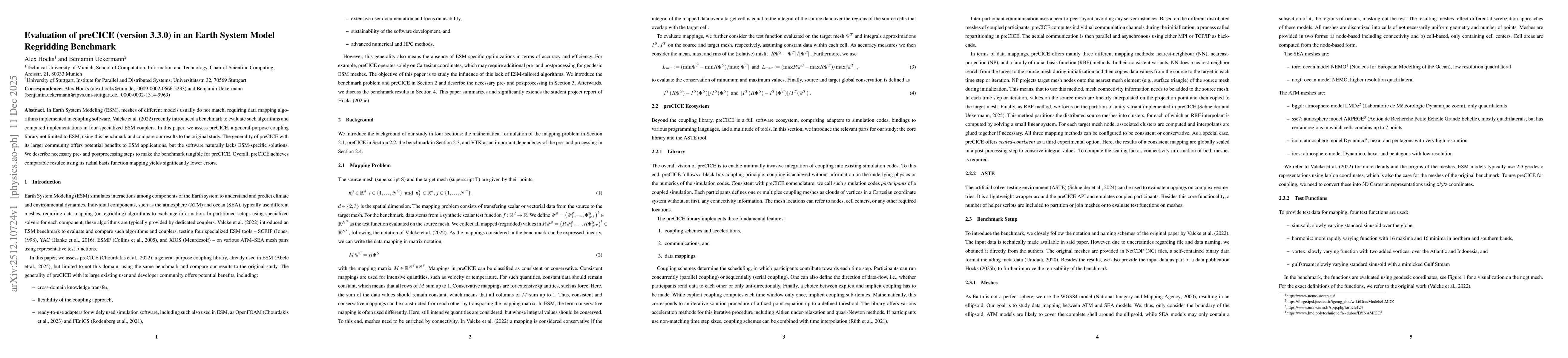Thumbnail for Evaluation of preCICE (version 3.3.0) in an Earth System Model Regridding Benchmark