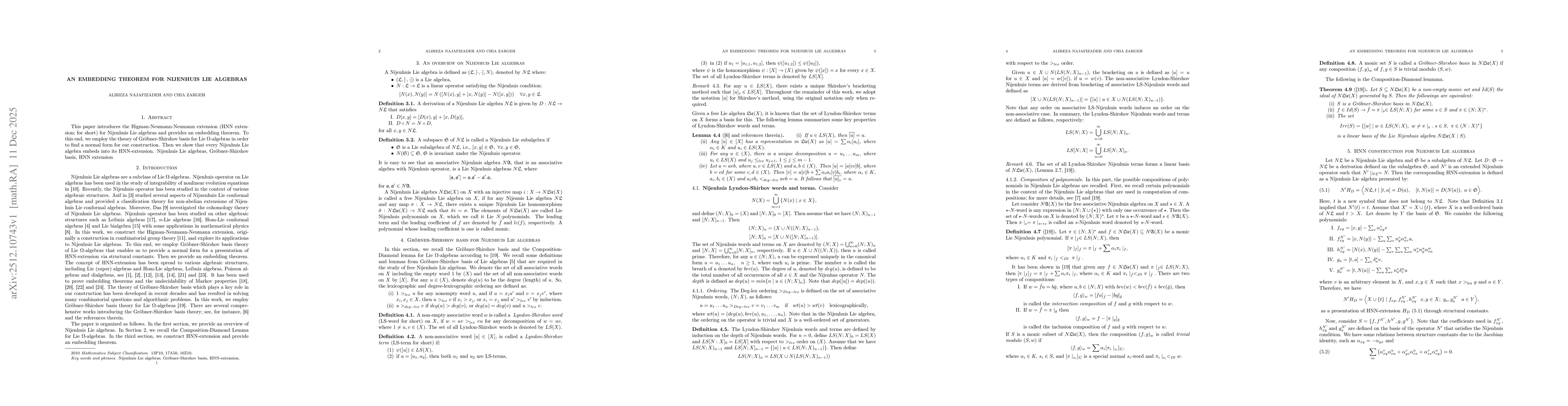 Thumbnail for An embedding theorem for Nijenhuis Lie algebras