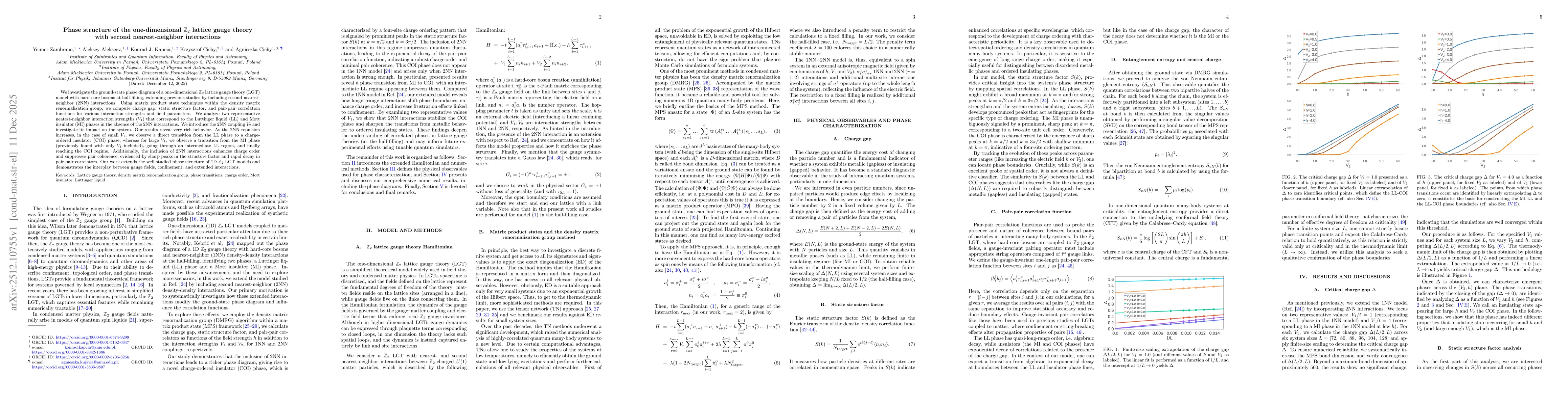 Thumbnail for Phase structure of the one-dimensional $\mathbb{Z}_2$ lattice gauge theory with second nearest-neighbor interactions