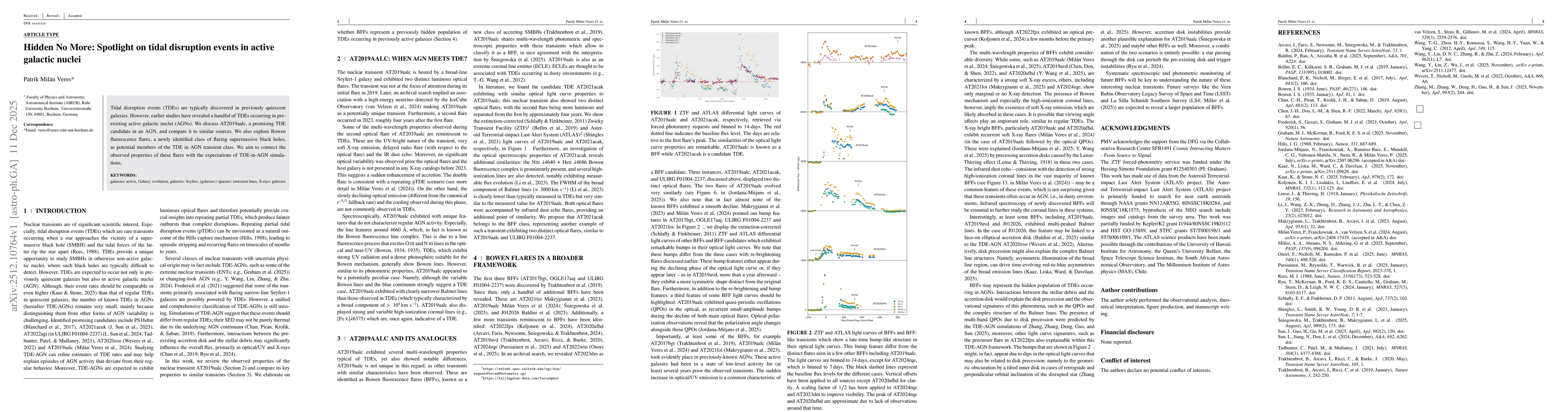Thumbnail for Hidden No More: Spotlight on tidal disruption events in active galactic nuclei
