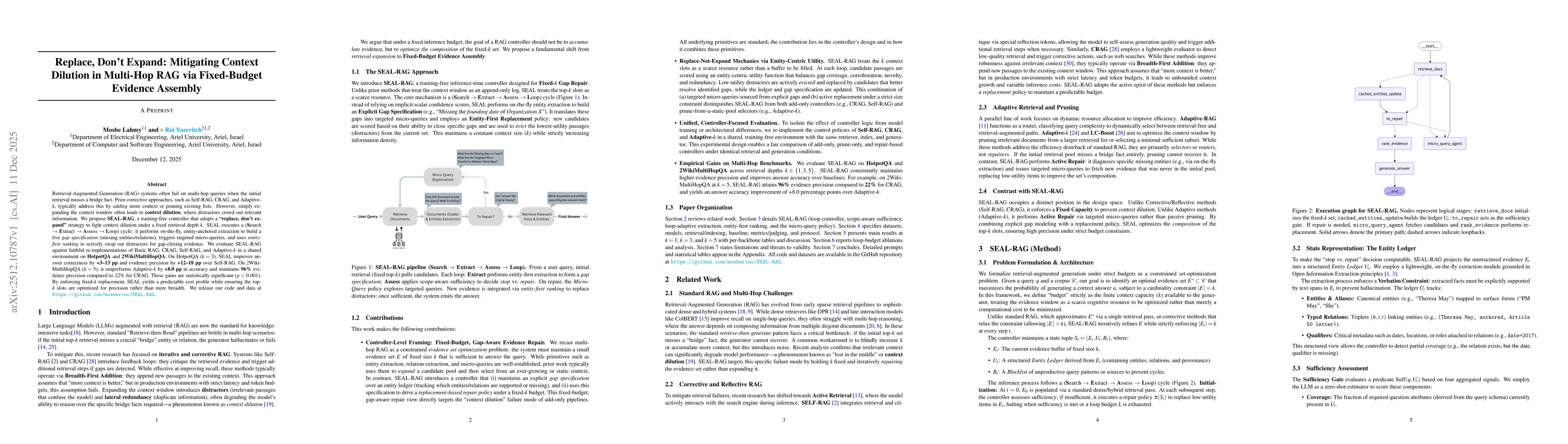 Thumbnail for Replace, Don't Expand: Mitigating Context Dilution in Multi-Hop RAG via Fixed-Budget Evidence Assembly