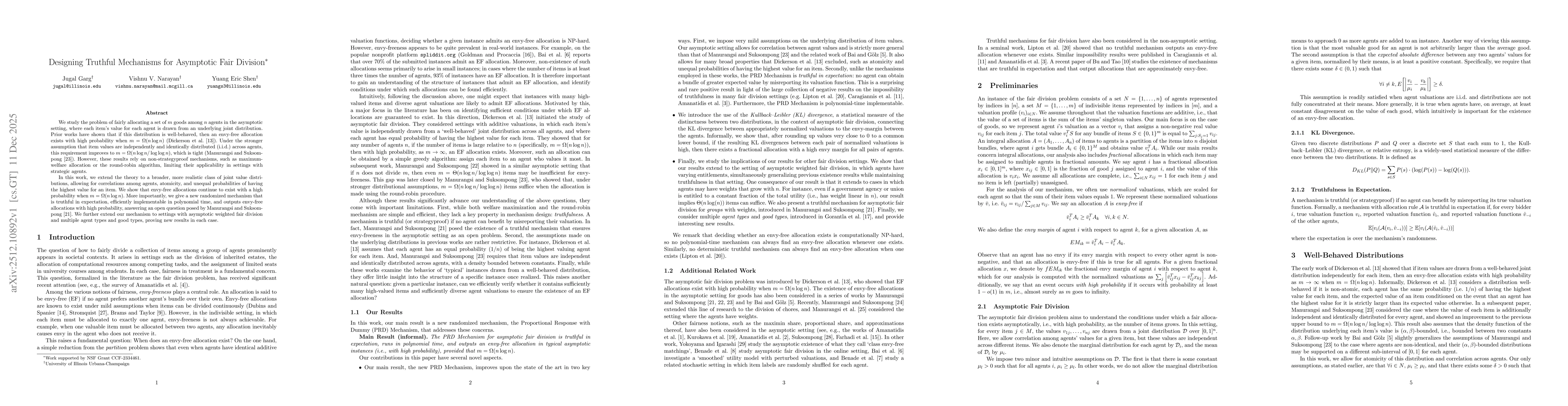 Thumbnail for Designing Truthful Mechanisms for Asymptotic Fair Division