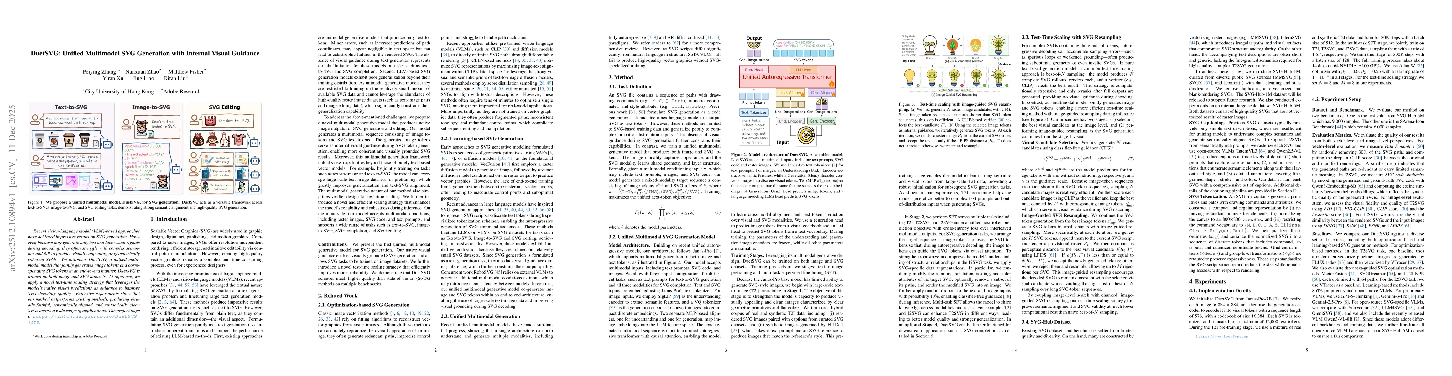 Thumbnail for DuetSVG: Unified Multimodal SVG Generation with Internal Visual Guidance