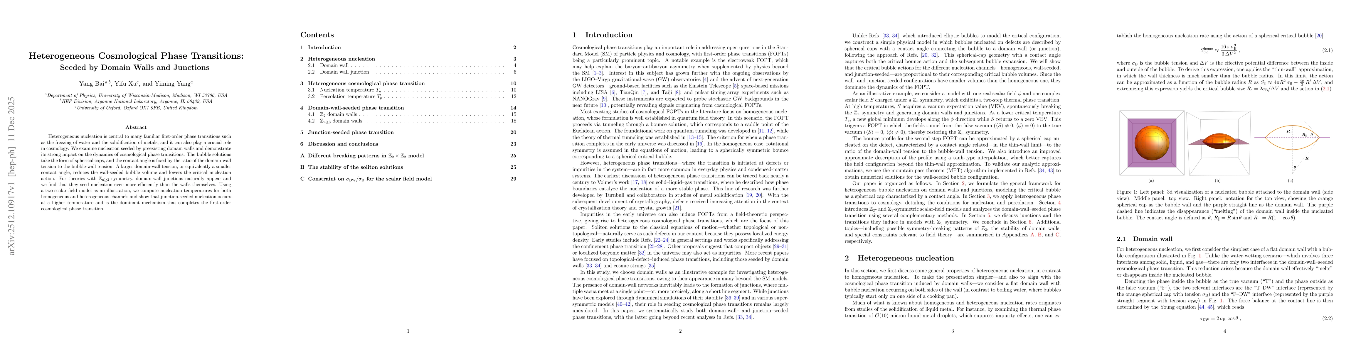 Thumbnail for Heterogeneous Cosmological Phase Transitions: Seeded by Domain Walls and Junctions