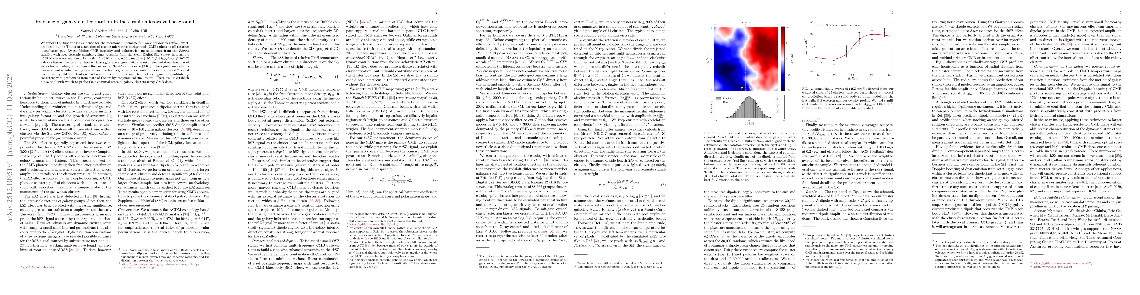 Thumbnail for Evidence of galaxy cluster rotation in the cosmic microwave background