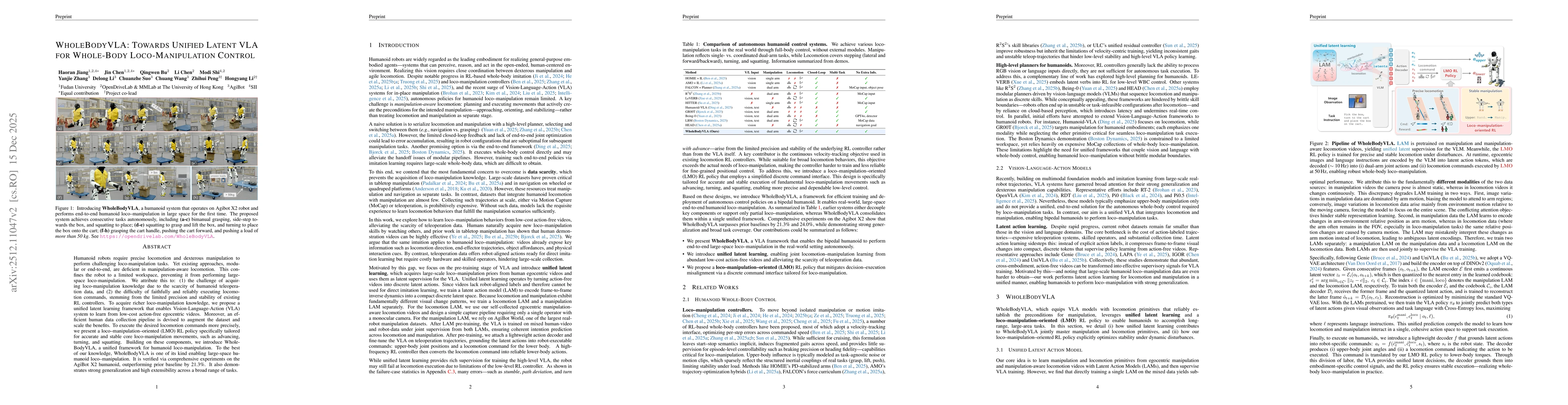 Thumbnail for WholeBodyVLA: Towards Unified Latent VLA for Whole-Body Loco-Manipulation Control