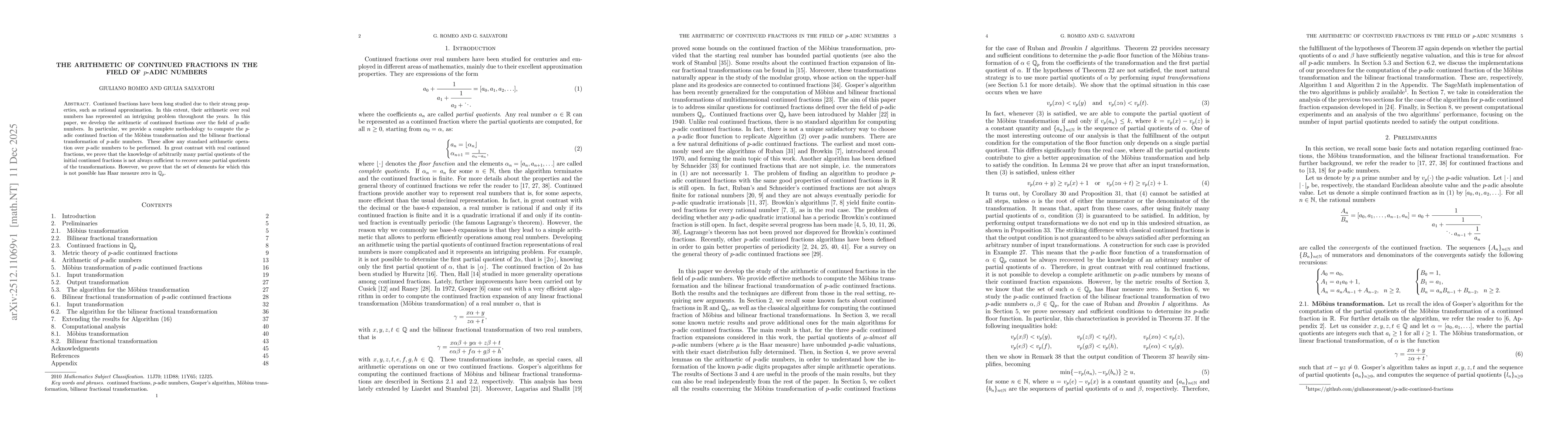 Thumbnail for The arithmetic of continued fractions in the field of $p$-adic numbers