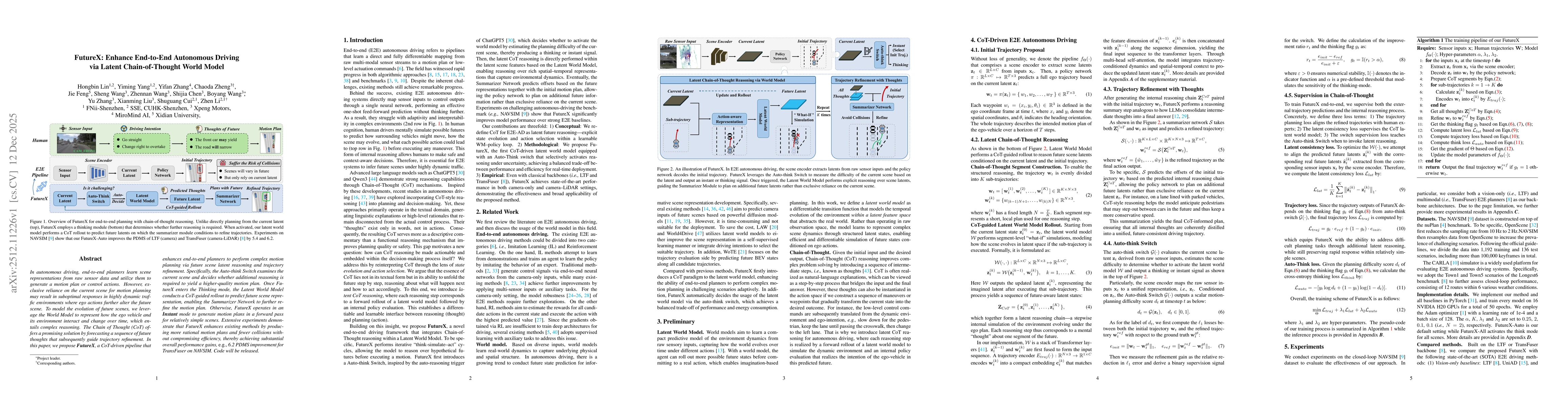Thumbnail for FutureX: Enhance End-to-End Autonomous Driving via Latent Chain-of-Thought World Model