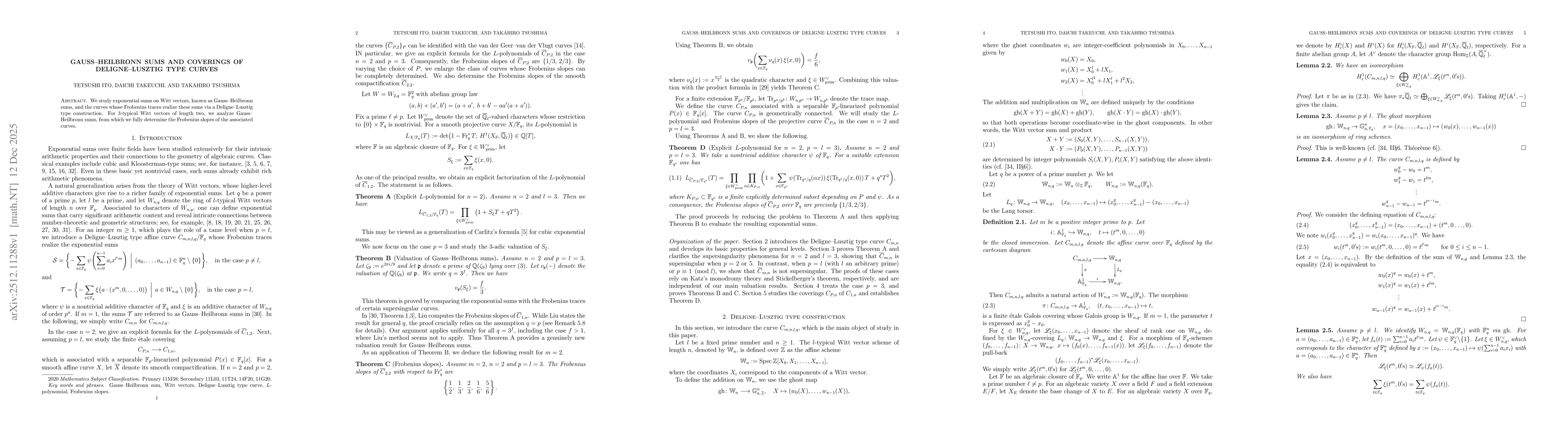 Thumbnail for Gauss--Heilbronn Sums and Coverings of Deligne--Lusztig Type Curves