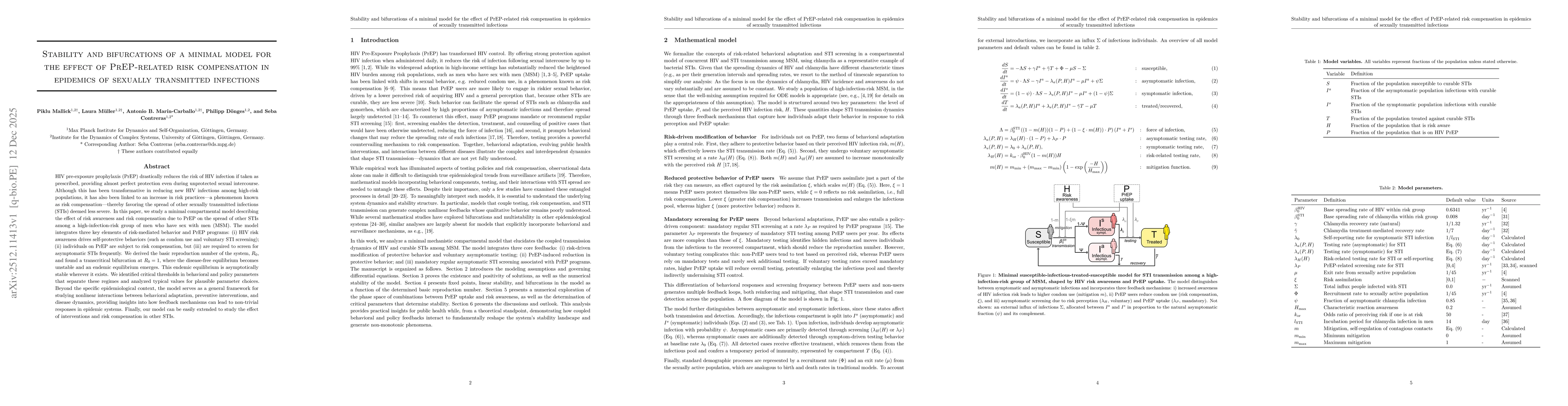 Thumbnail for Stability and bifurcations of a minimal model for the effect of PrEP-related risk compensation in epidemics of sexually transmitted infections
