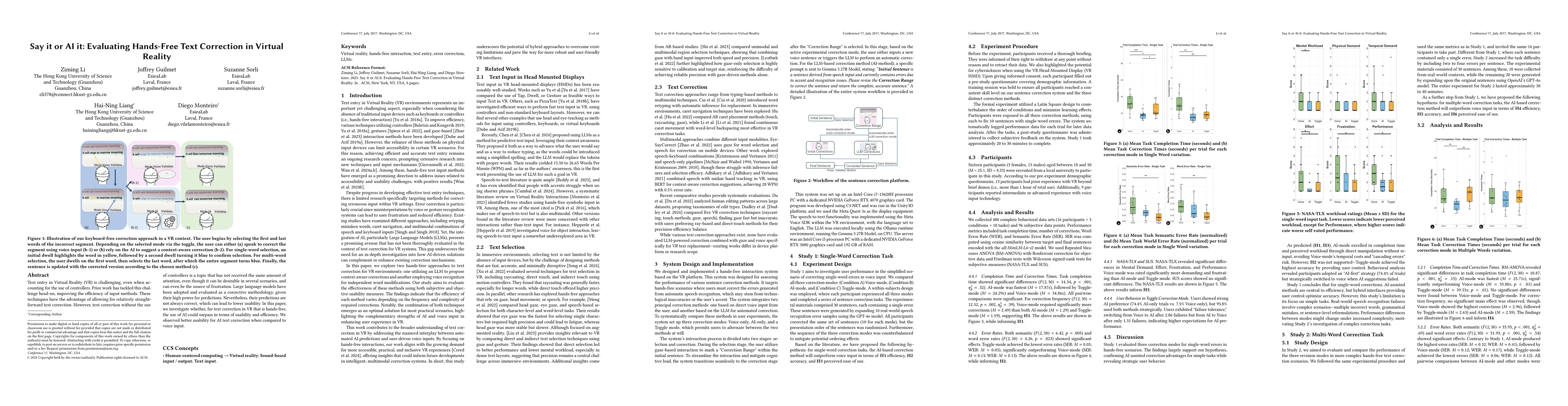 Thumbnail for Say it or AI it: Evaluating Hands-Free Text Correction in Virtual Reality