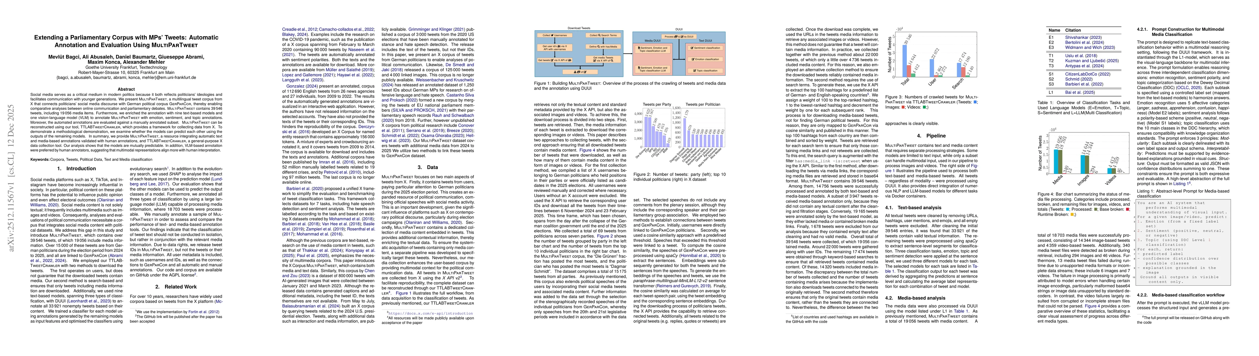 Thumbnail for Extending a Parliamentary Corpus with MPs' Tweets: Automatic Annotation and Evaluation Using MultiParTweet