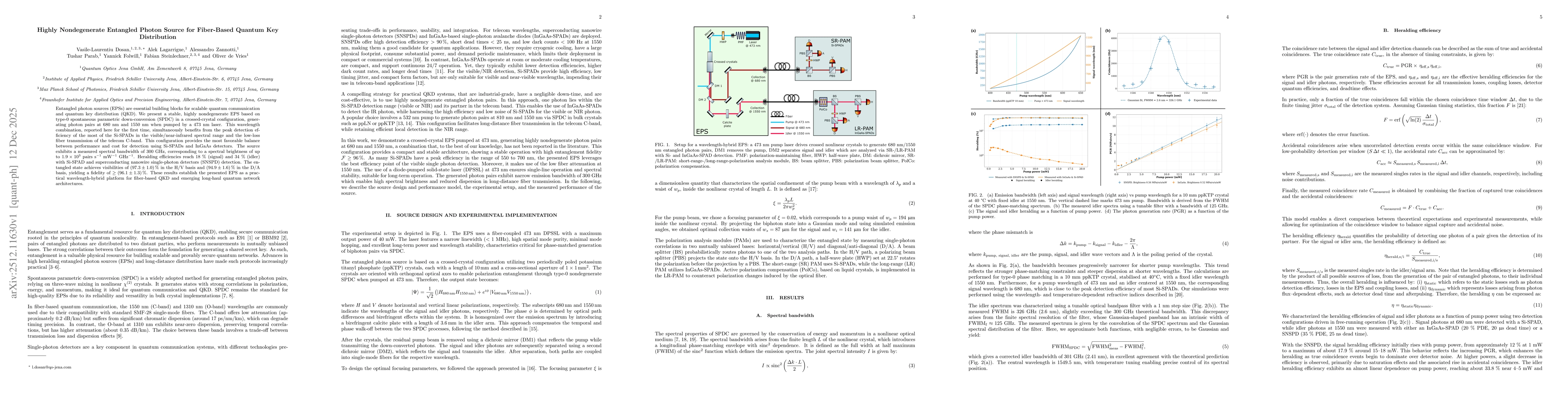 Thumbnail for Highly Nondegenerate Entangled Photon Source for Fiber-Based Quantum Key Distribution