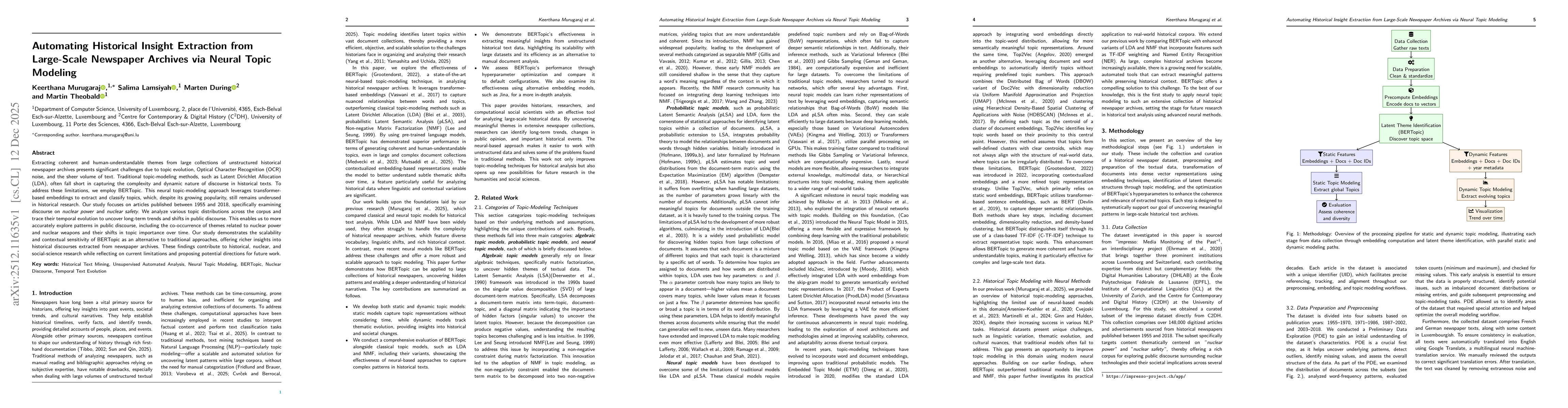 Thumbnail for Automating Historical Insight Extraction from Large-Scale Newspaper Archives via Neural Topic Modeling