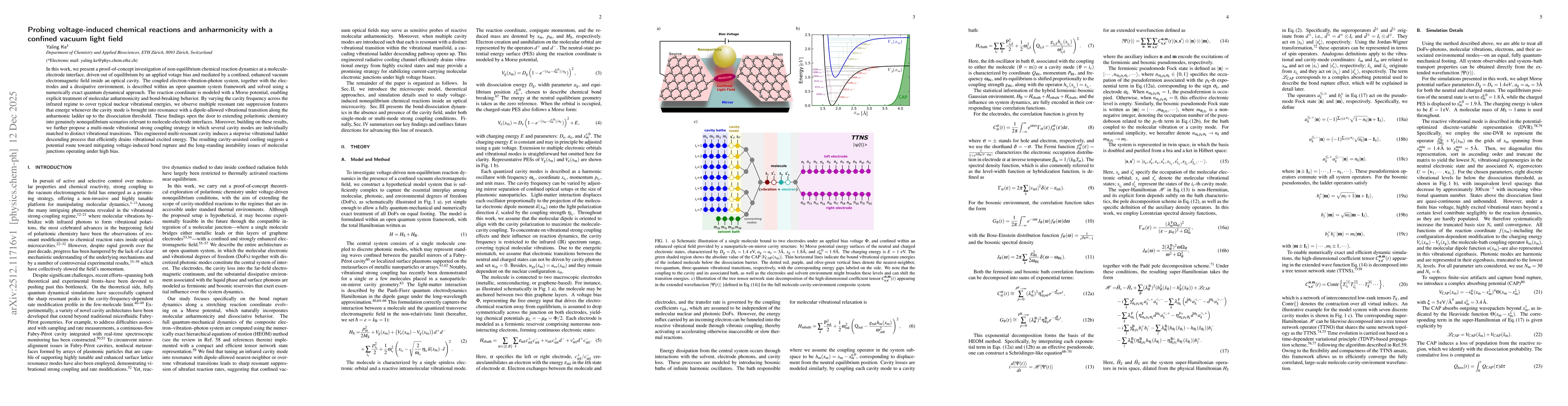 Thumbnail for Probing voltage-induced chemical reactions and anharmonicity with a confined vacuum light field