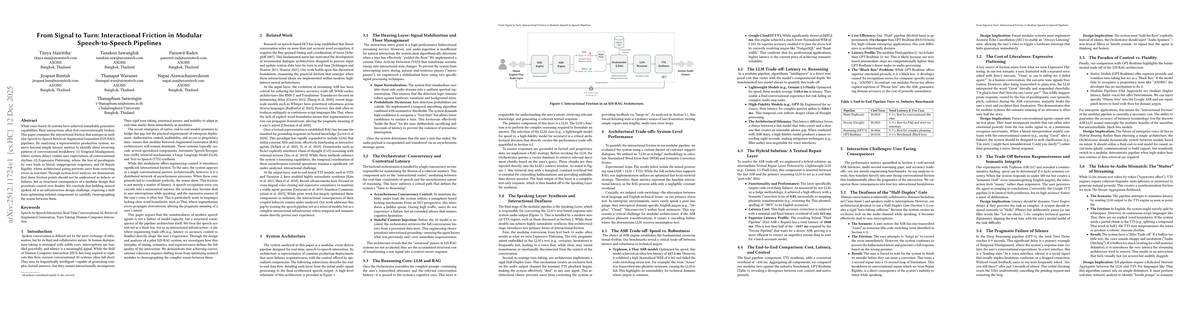 Thumbnail for From Signal to Turn: Interactional Friction in Modular Speech-to-Speech Pipelines
