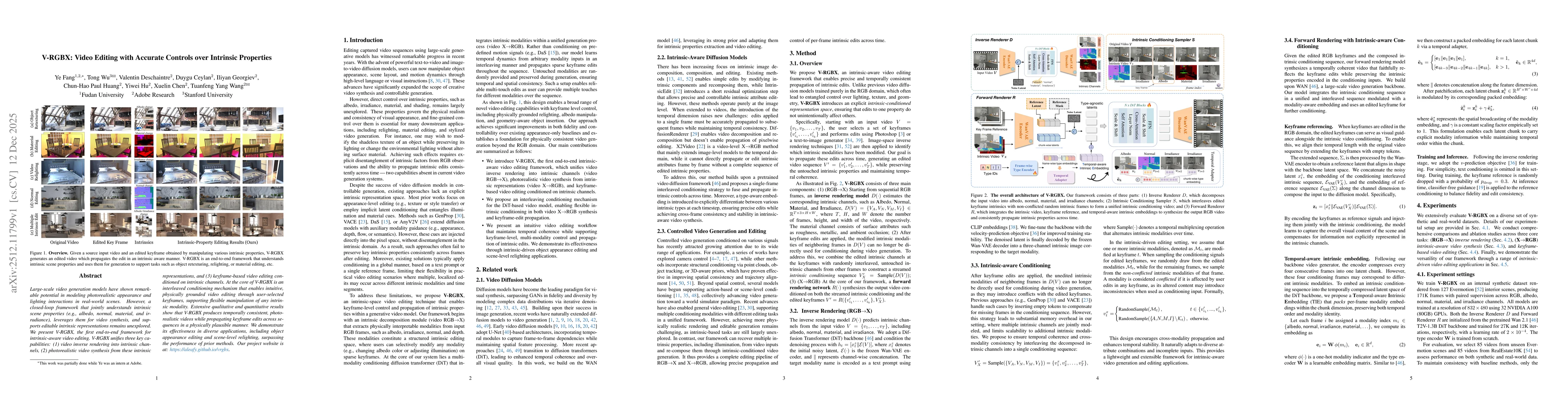 Thumbnail for V-RGBX: Video Editing with Accurate Controls over Intrinsic Properties