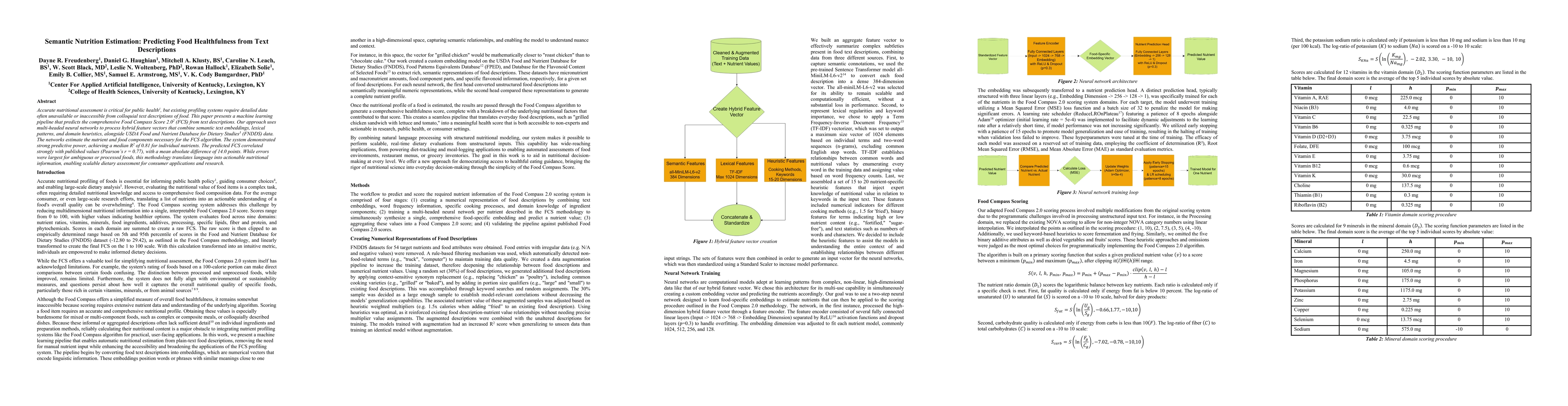 Thumbnail for Semantic Nutrition Estimation: Predicting Food Healthfulness from Text Descriptions