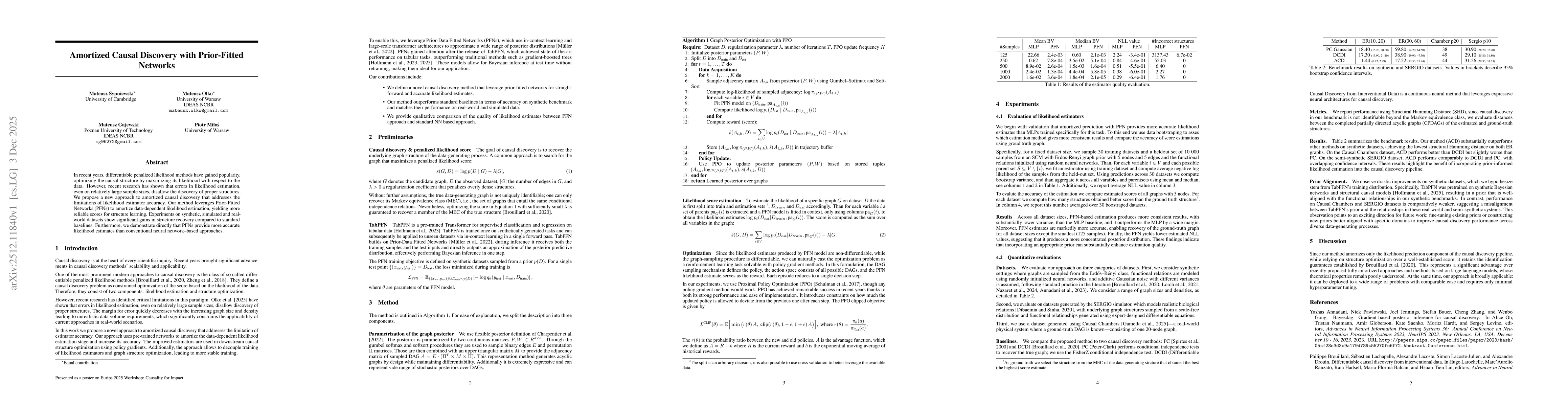 Thumbnail for Amortized Causal Discovery with Prior-Fitted Networks