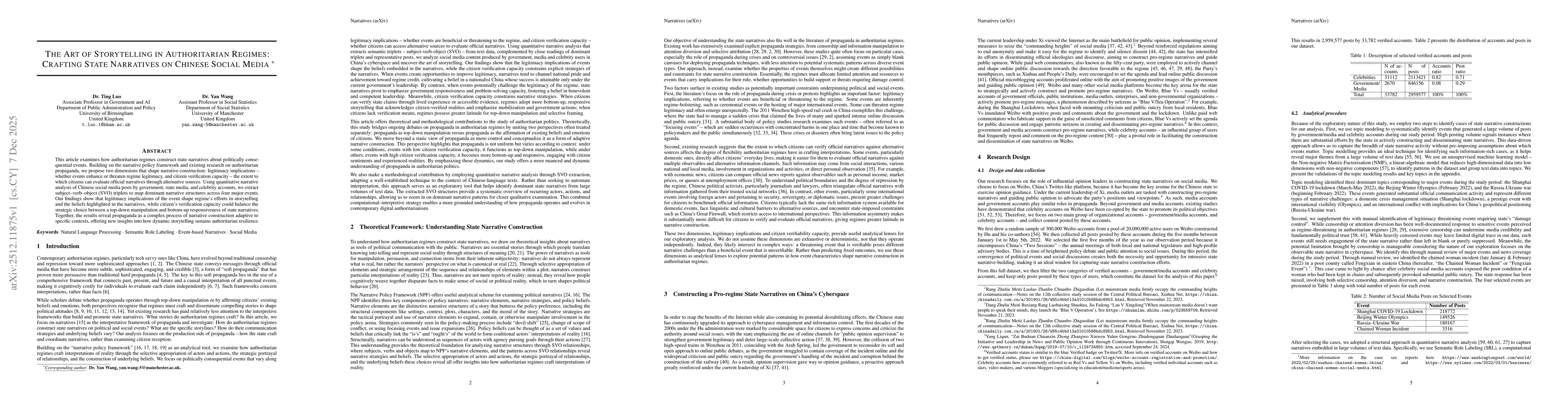 Thumbnail for The Art of Storytelling in Authoritarian Regimes: Crafting State Narratives on Chinese Social Media