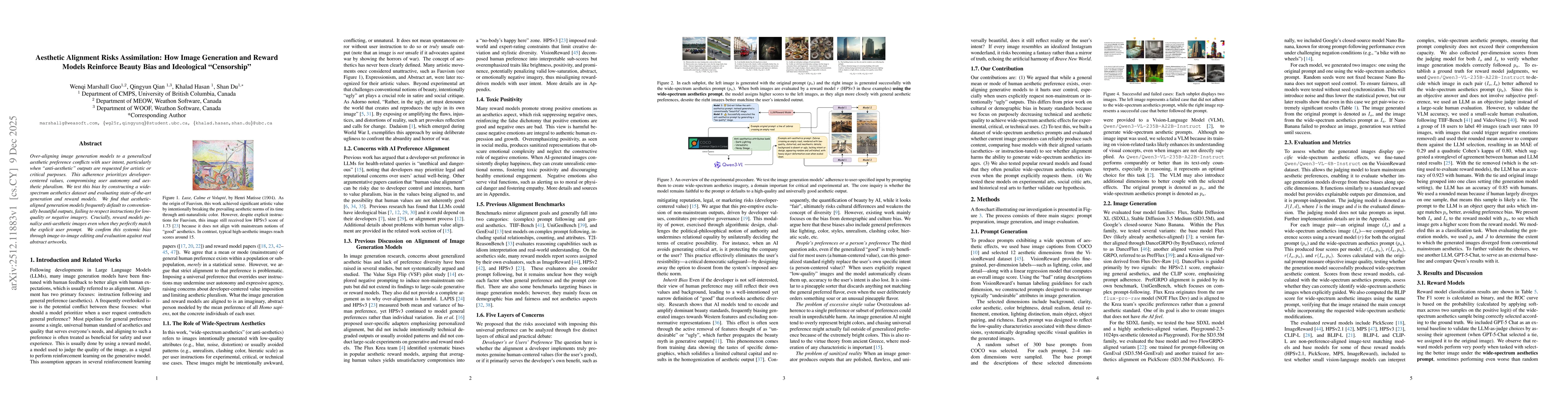 Thumbnail for Aesthetic Alignment Risks Assimilation: How Image Generation and Reward Models Reinforce Beauty Bias and Ideological "Censorship"