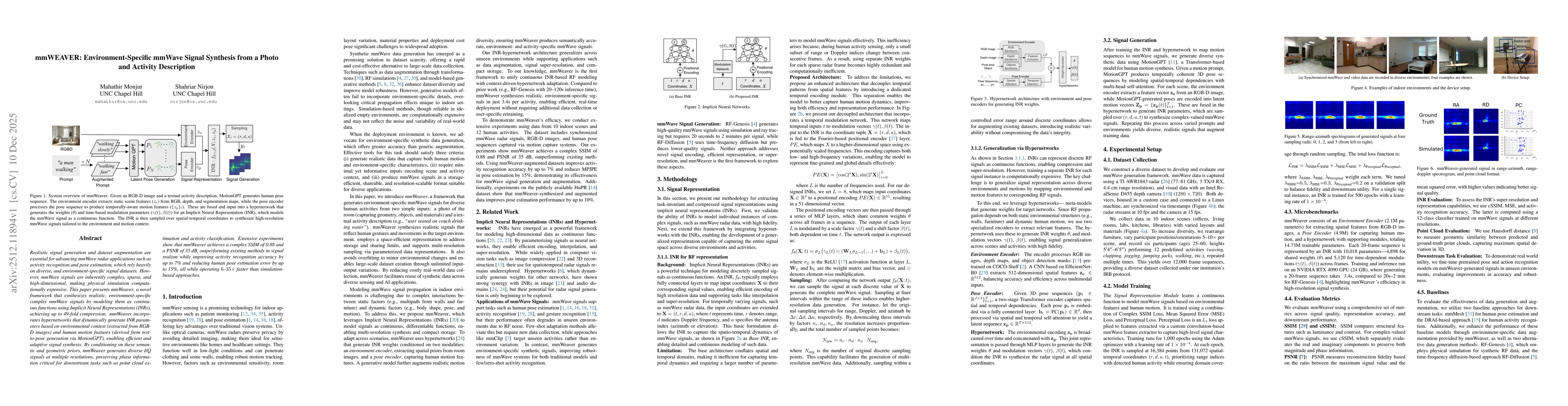 Thumbnail for mmWEAVER: Environment-Specific mmWave Signal Synthesis from a Photo and Activity Description