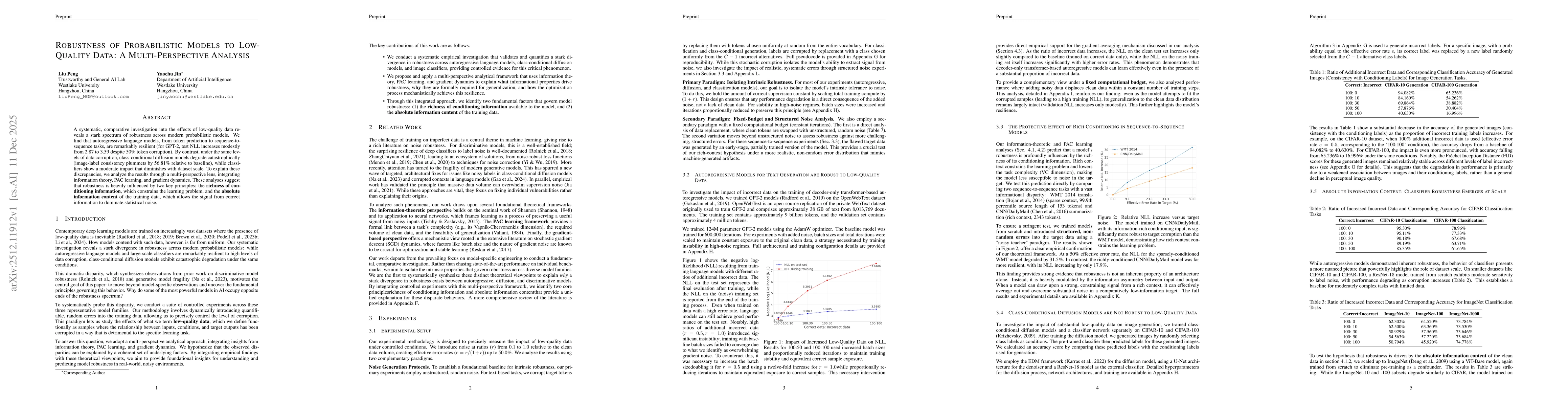 Thumbnail for Robustness of Probabilistic Models to Low-Quality Data: A Multi-Perspective Analysis