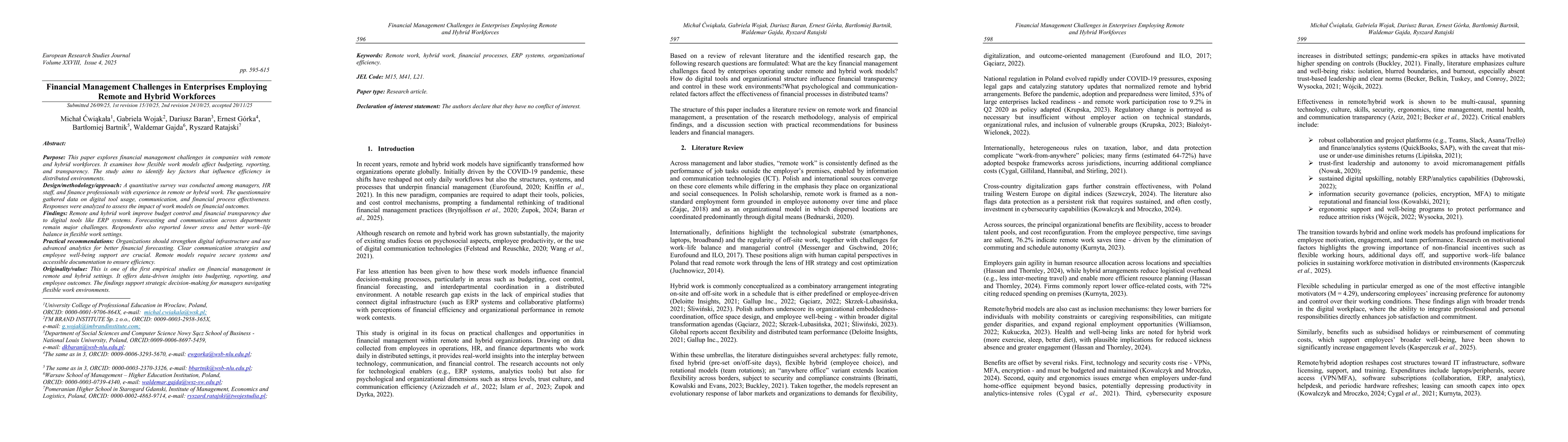 Thumbnail for Financial Management Challenges in Enterprises Employing Remote and Hybrid Workforces