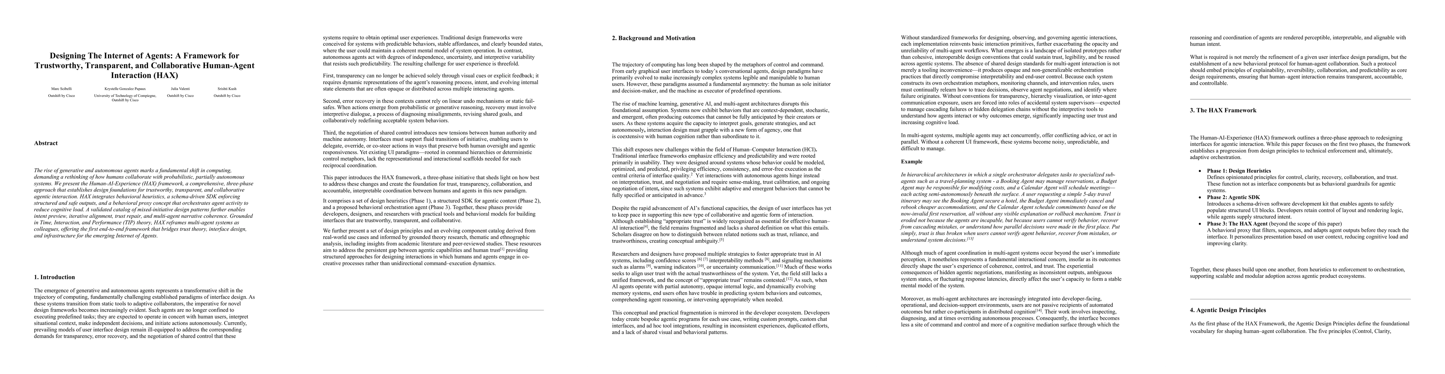 Thumbnail for Designing The Internet of Agents: A Framework for Trustworthy, Transparent, and Collaborative Human-Agent Interaction (HAX)