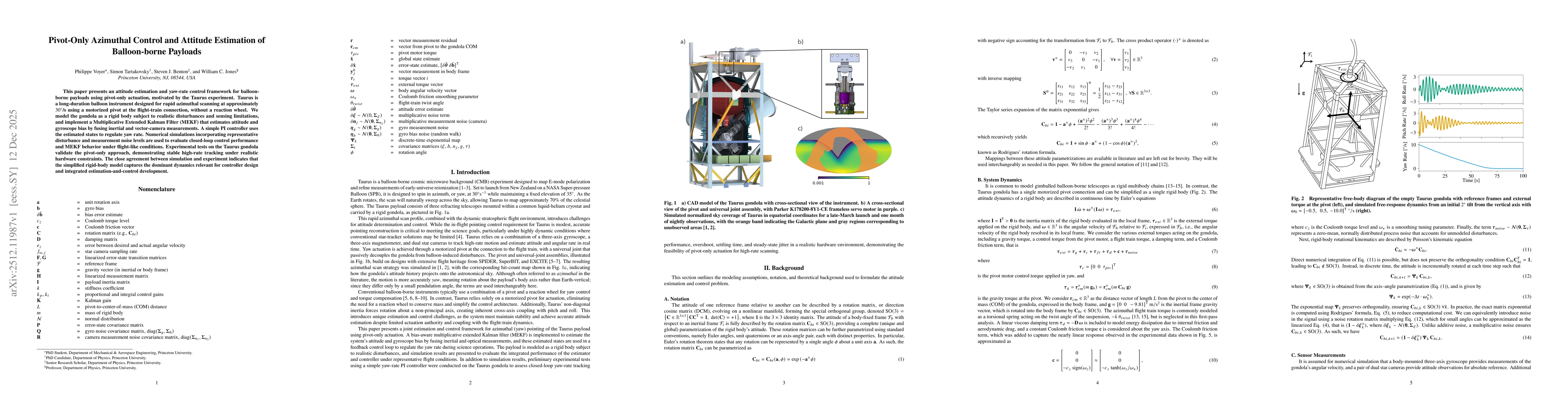 Thumbnail for Pivot-Only Azimuthal Control and Attitude Estimation of Balloon-borne Payloads